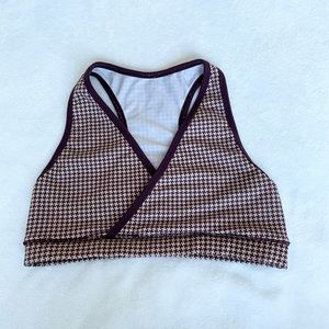 lululemon athletica Houndstooth Sports Bra - Brown and Black